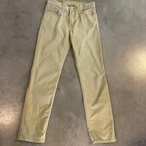 Levi 511 khaki casual straight leg pants youth boys 28w 30L